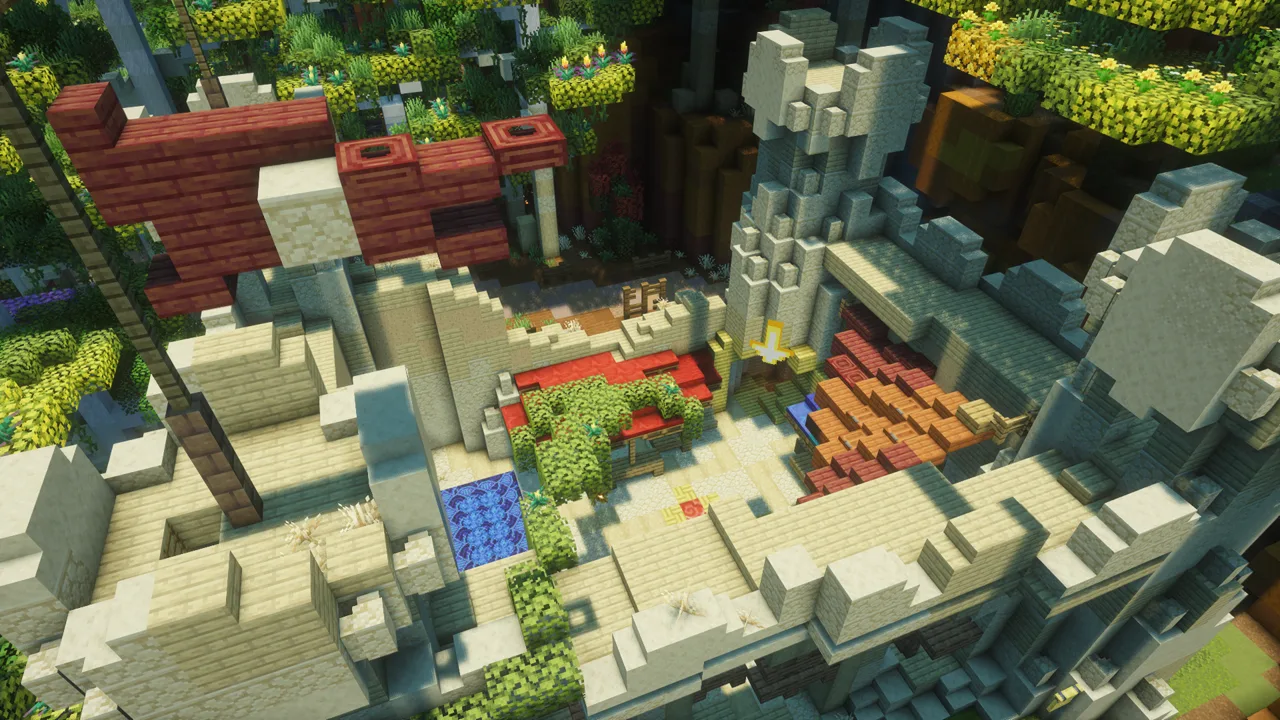 Inside the booth's castle